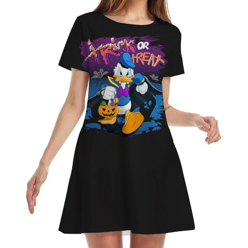 Fantastic Halloween Short Sleeve Women's Dress - A Trust Market