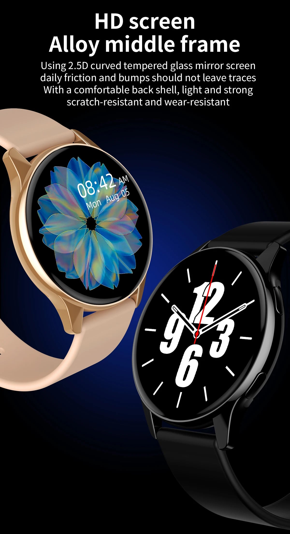 LIGE Men Smart Watch With Heart Rate and Blood Pressure Monitoring