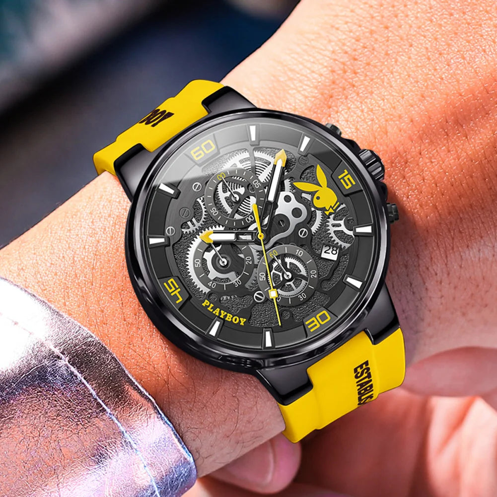 Luxury Waterproof Watch With Silicone Band