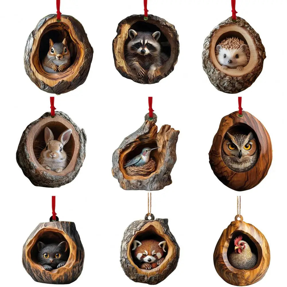 Christmas Ornaments In Acrylic Cartoon For Christmas And Home Decoration