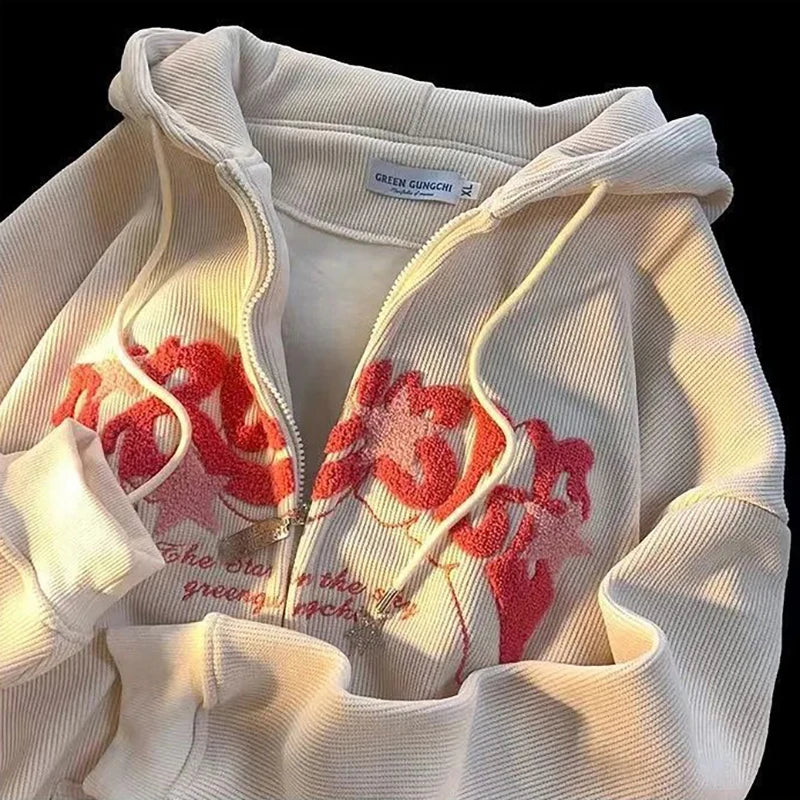 Retro Embroidery Hoodies Sweatshirts - A Trust Market