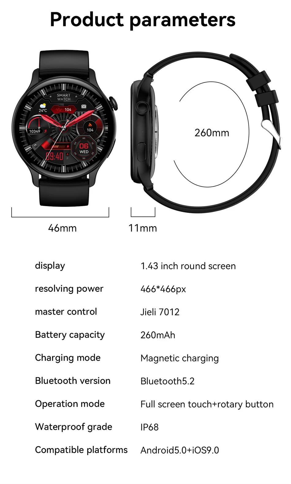 Fantastic True AMOLED Smartwatch With Health Tracker And Voice Calling