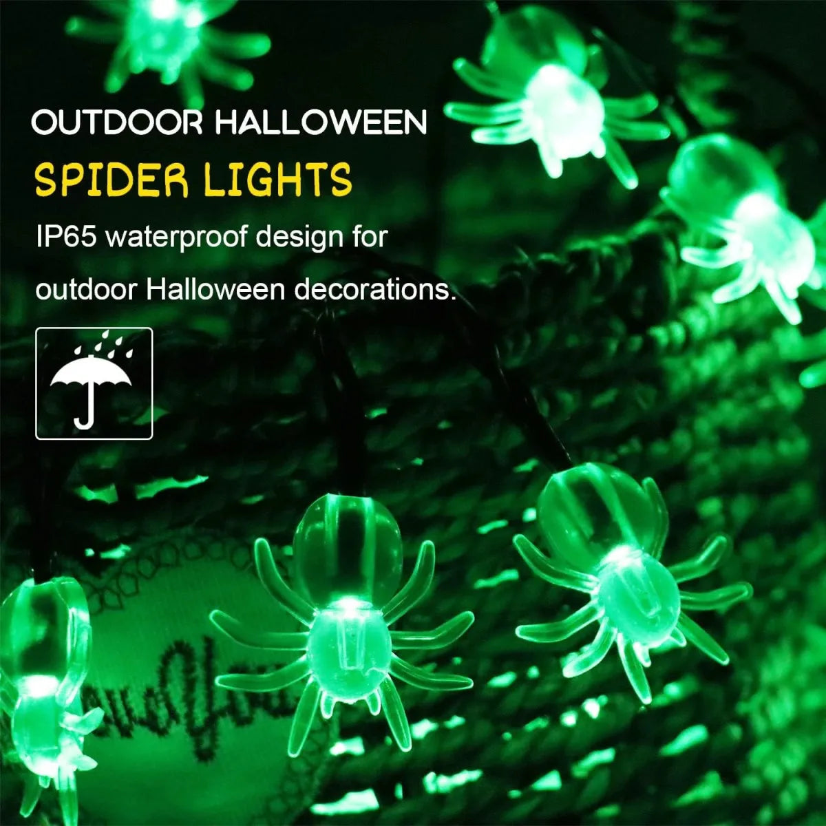 LED Green Spider String Light Outdoor Waterproof (8 Lighting Modes) - A Trust Market