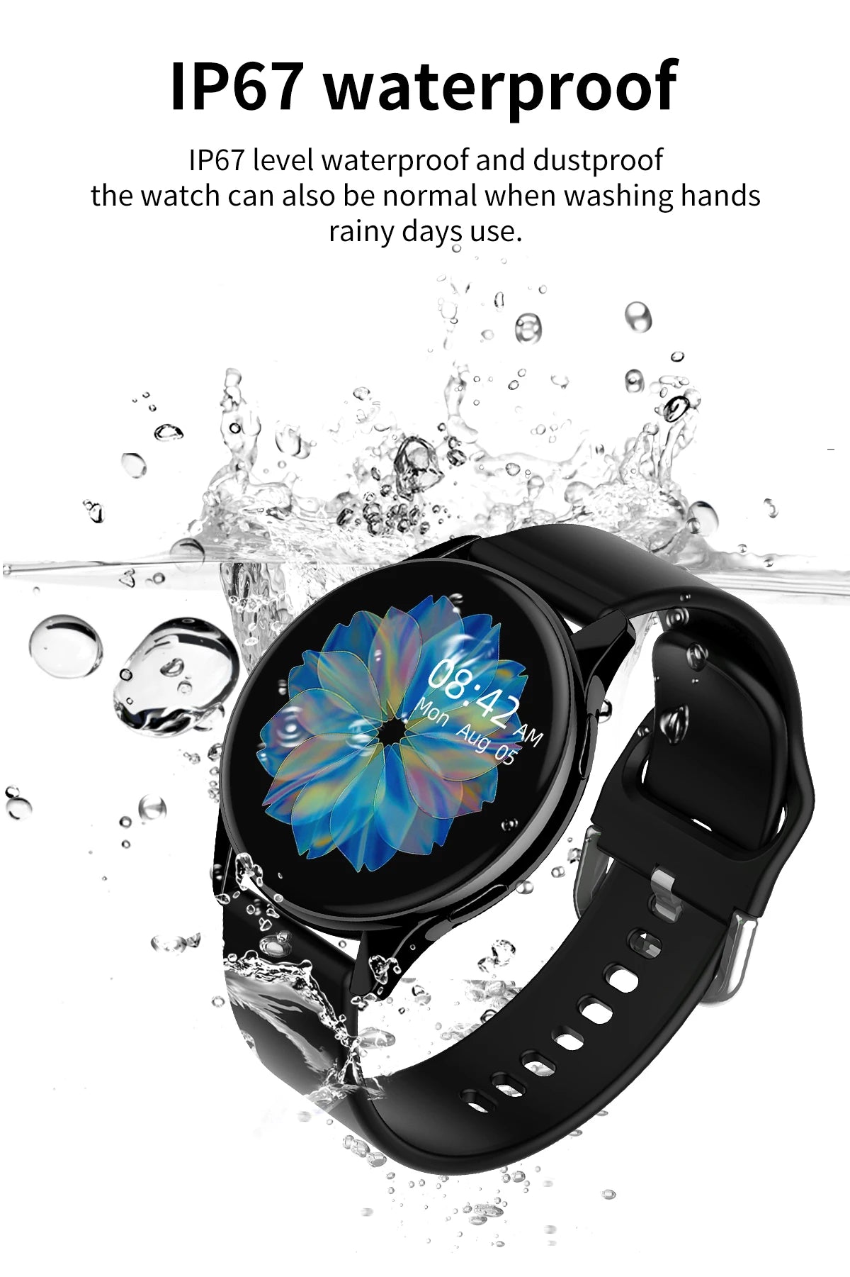 LIGE Men Smart Watch With Heart Rate and Blood Pressure Monitoring