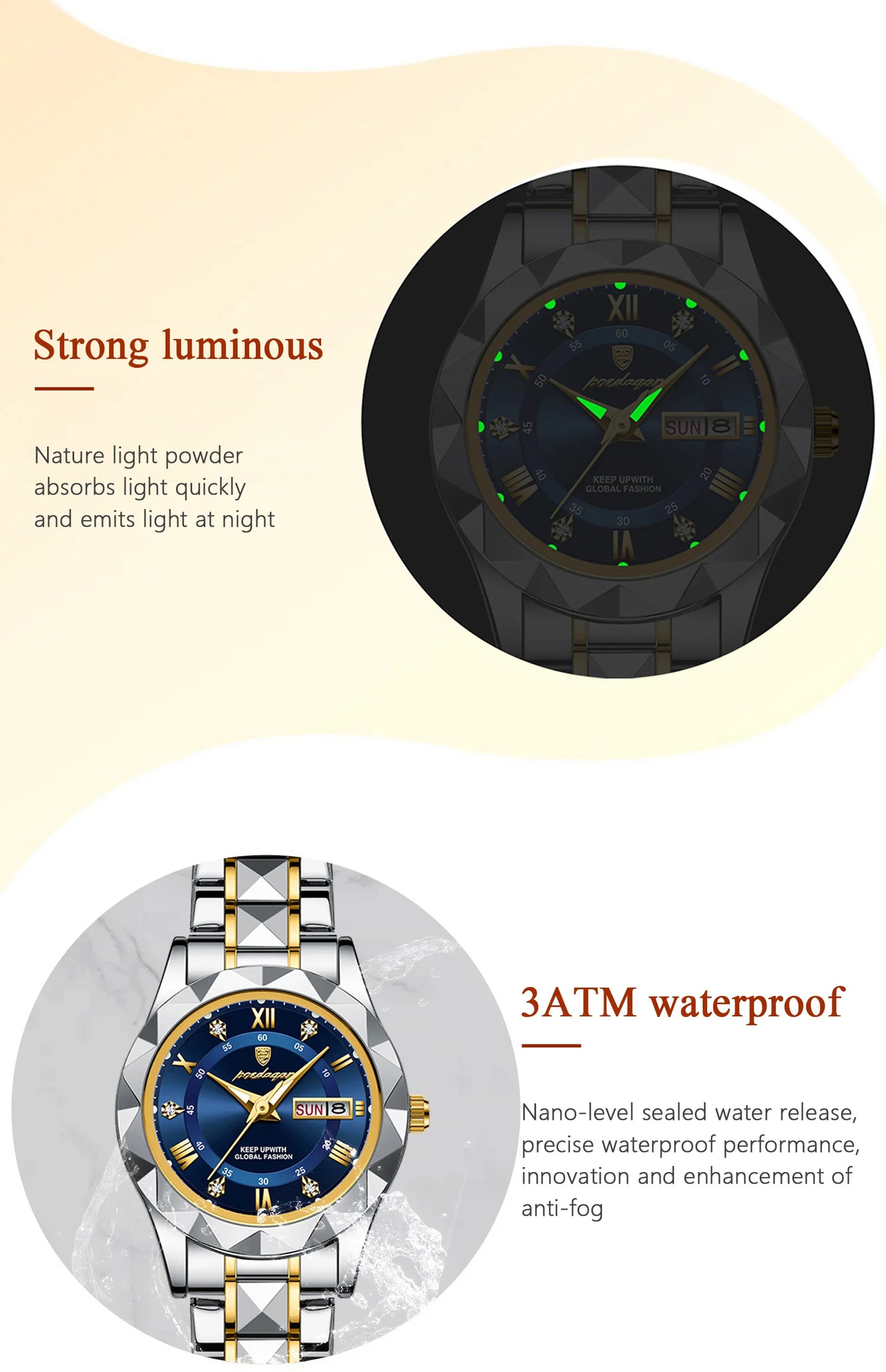 Luxury Ladies Watch With Stainless Steel Band