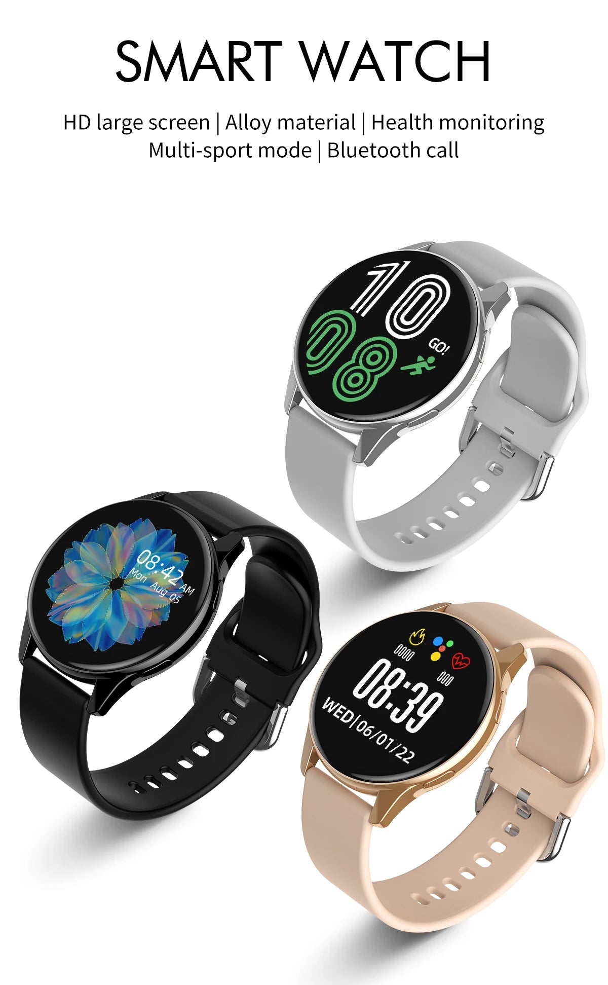 LIGE Men Smart Watch With Heart Rate and Blood Pressure Monitoring