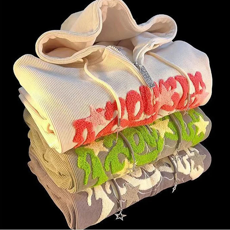 Retro Embroidery Hoodies Sweatshirts - A Trust Market
