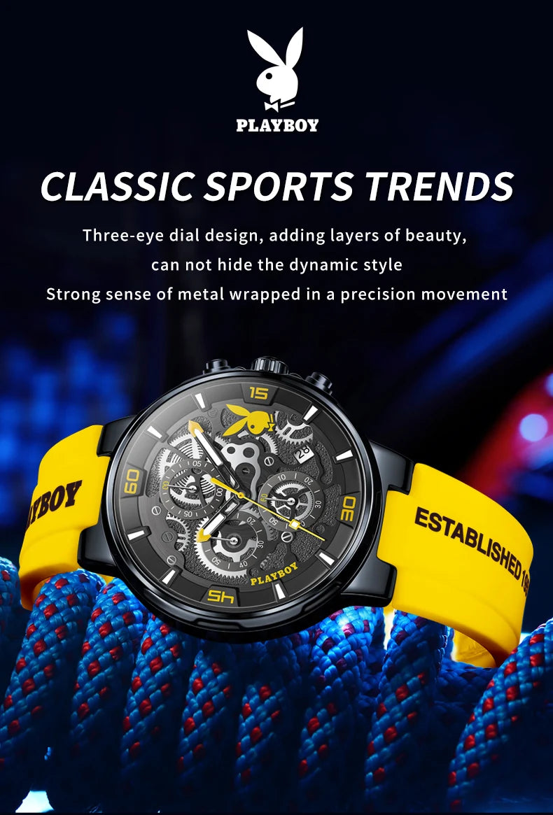 Luxury Waterproof Watch With Silicone Band