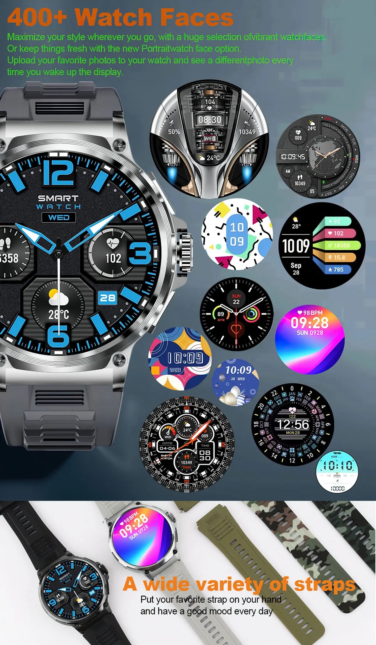 New 1.85-inch Ultra HD Smart Watch With GPS Track And Bluetooth Call