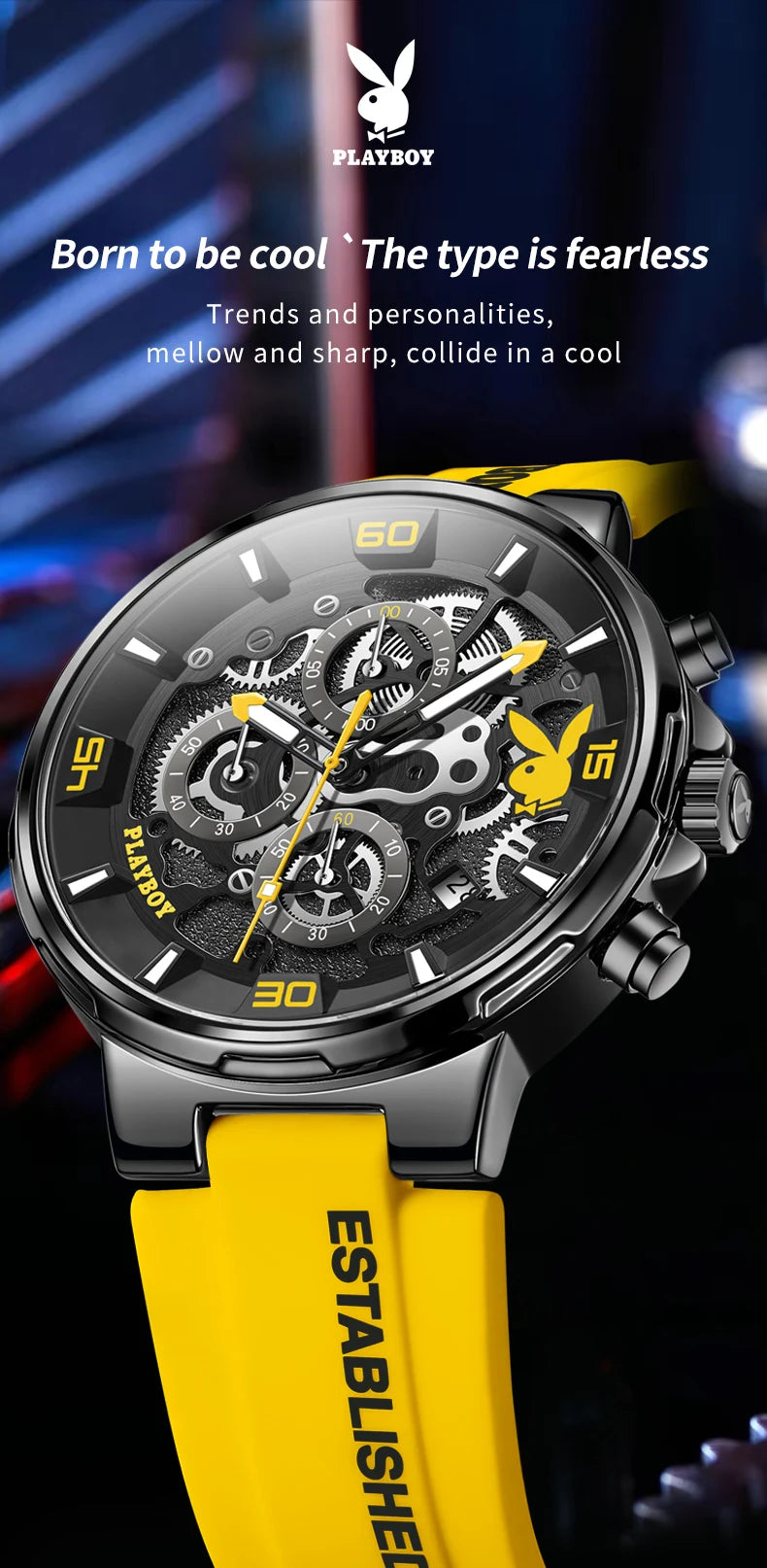 Luxury Waterproof Watch With Silicone Band