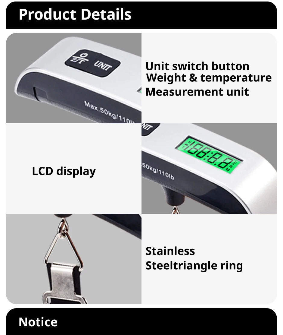 Portable Digital Baggage Weight Balance