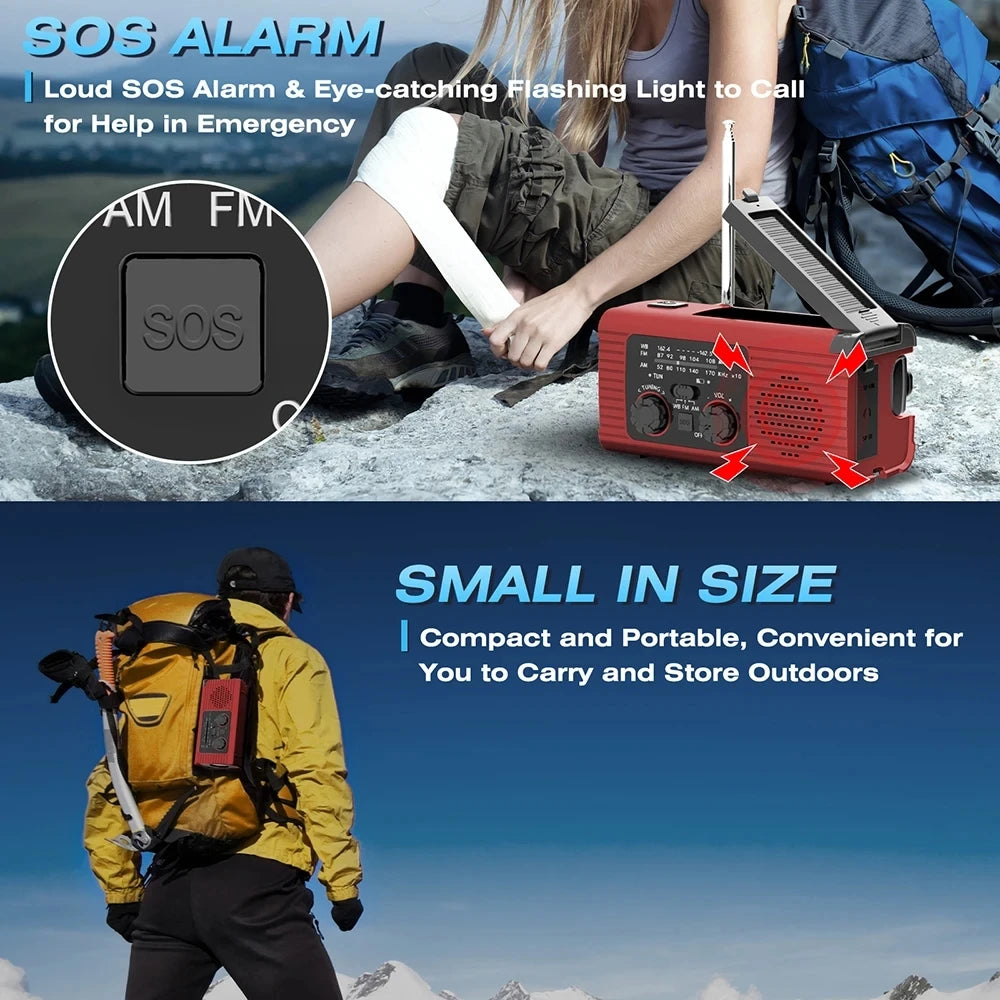 New Portable 4000mAh LED Emergency Lights And Radio With USB Emergency Charging