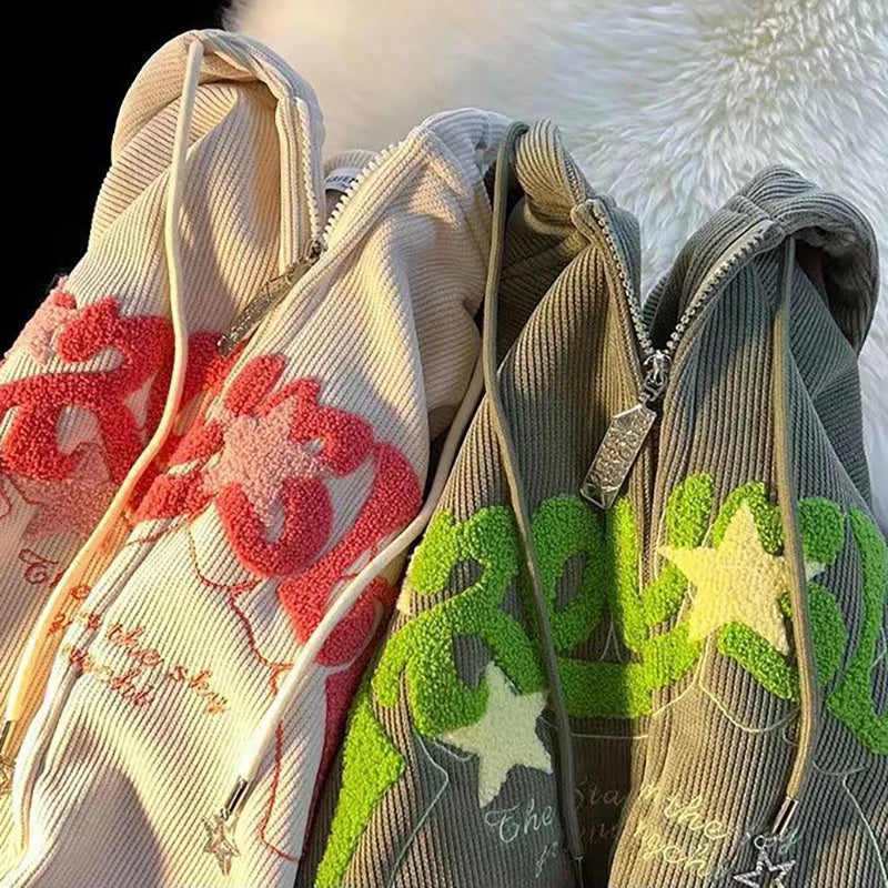 Retro Embroidery Hoodies Sweatshirts - A Trust Market