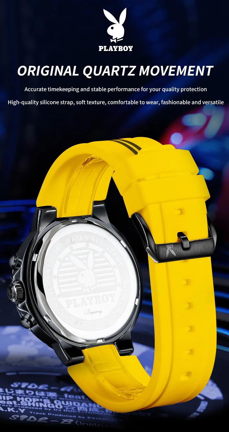 Luxury Waterproof Watch With Silicone Band