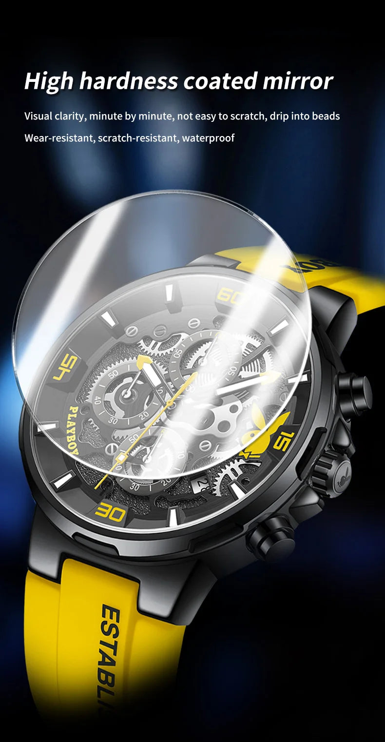 Luxury Waterproof Watch With Silicone Band