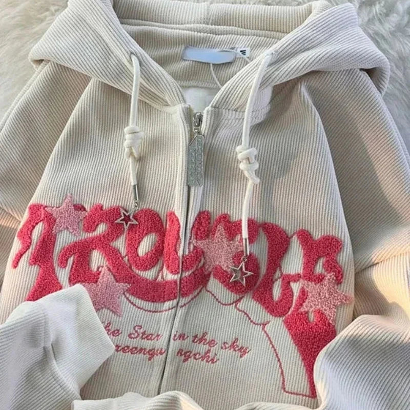 Retro Embroidery Hoodies Sweatshirts - A Trust Market