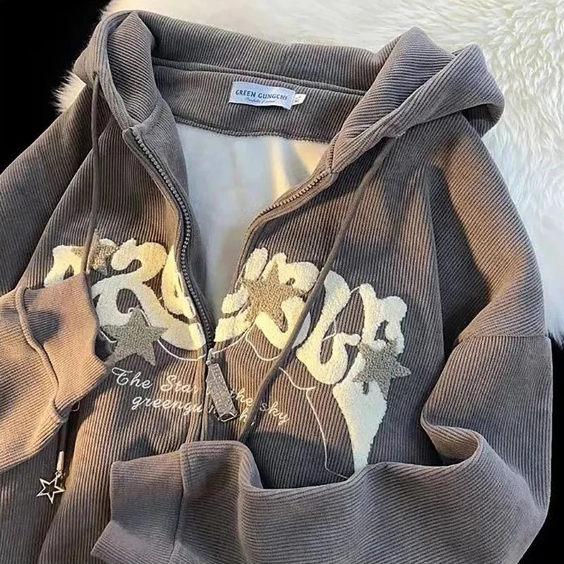 Retro Embroidery Hoodies Sweatshirts - A Trust Market