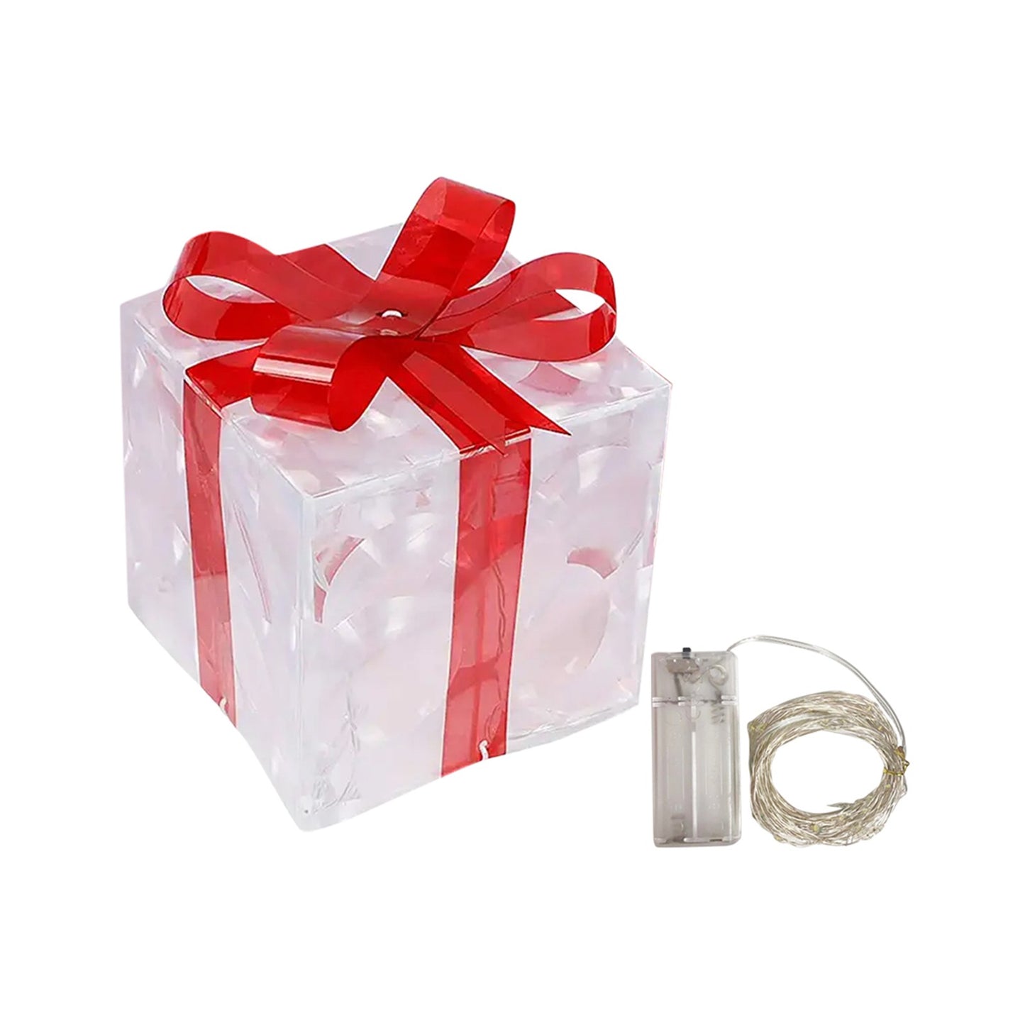 New Year And Christmas Glowing Gift Box For Christmas And New Year Decoration