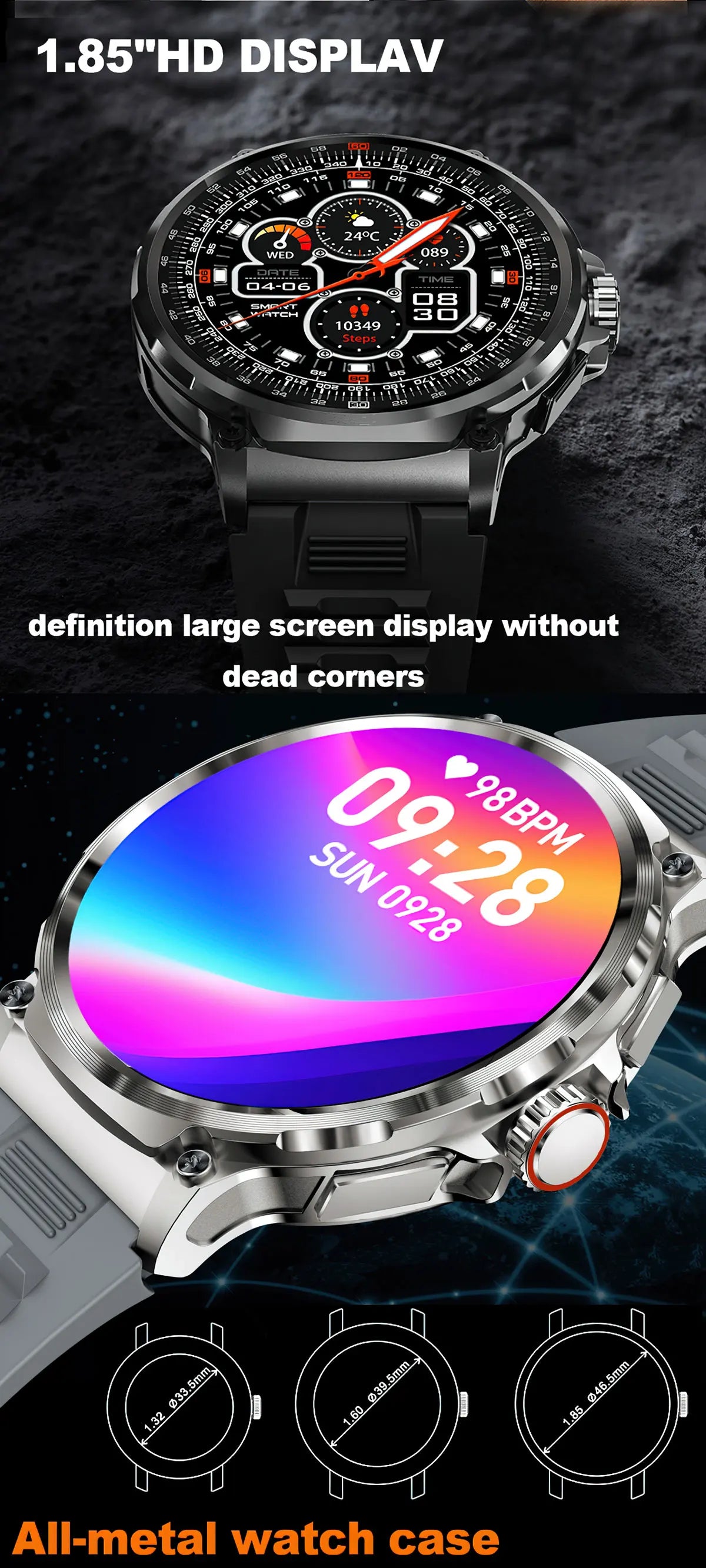 New 1.85-inch Ultra HD Smart Watch With GPS Track And Bluetooth Call