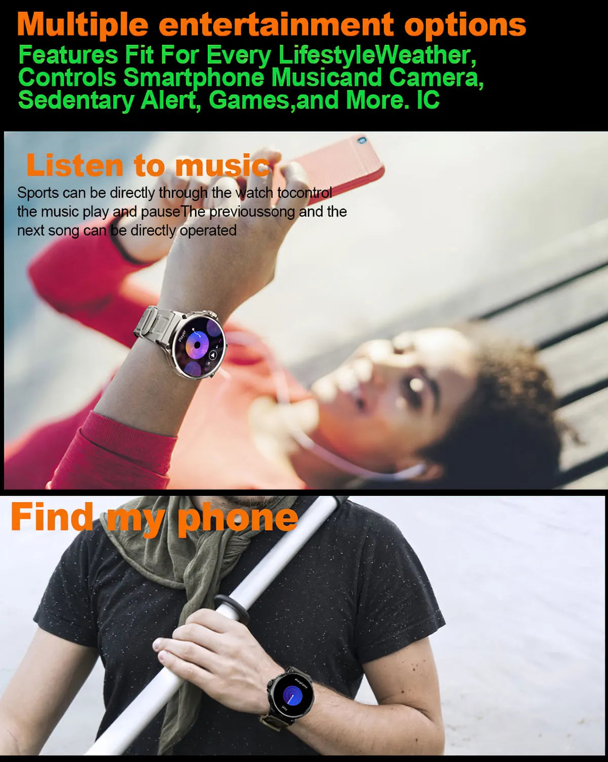 New 1.85-inch Ultra HD Smart Watch With GPS Track And Bluetooth Call