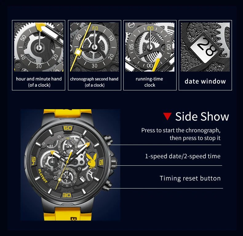 Luxury Waterproof Watch With Silicone Band