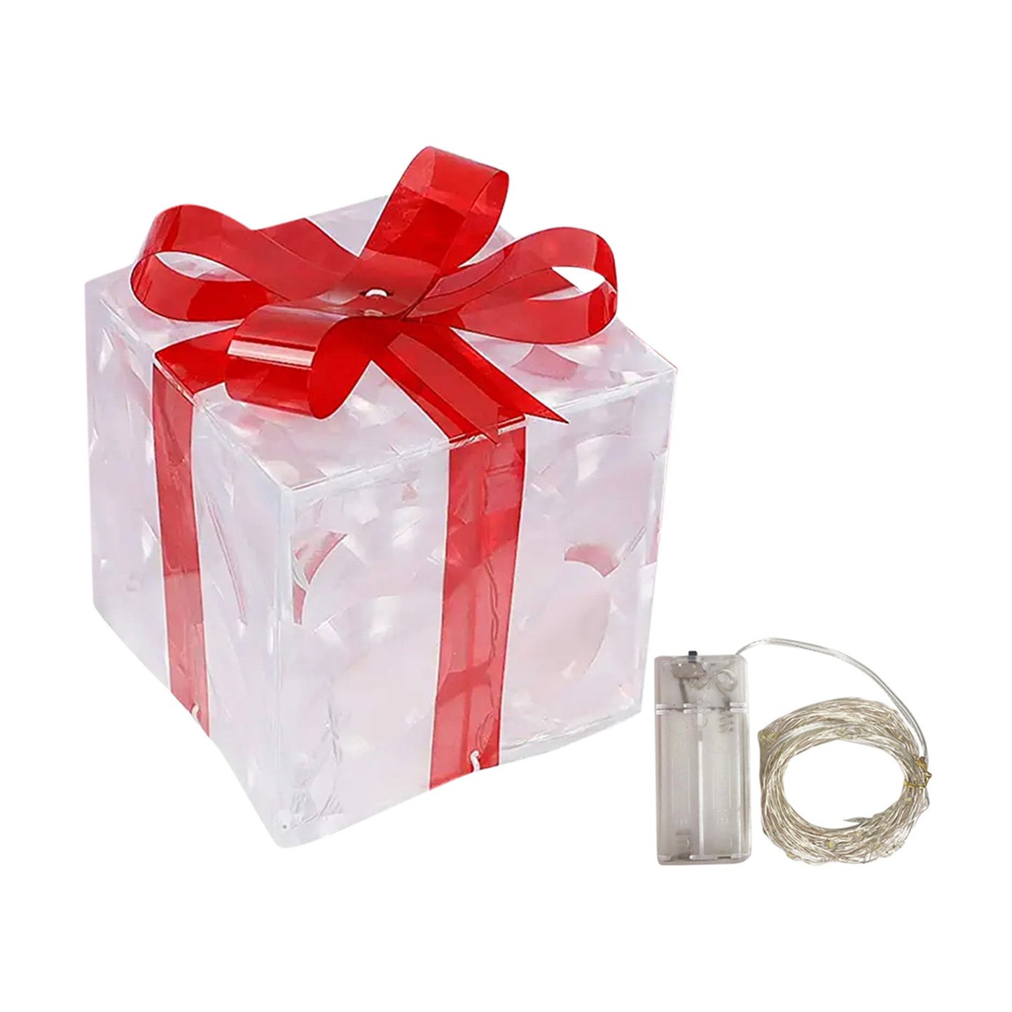 New Year And Christmas Glowing Gift Box For Christmas And New Year Decoration