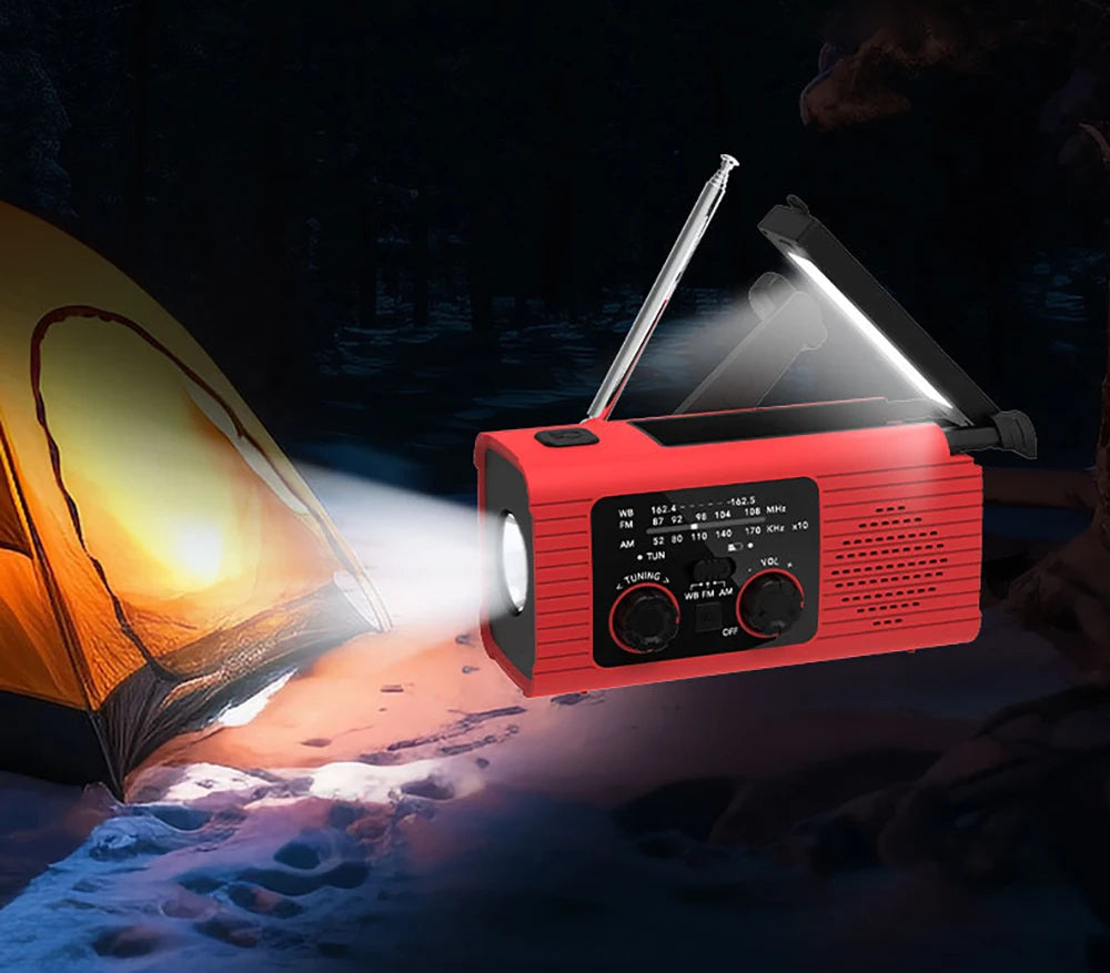 New Portable 4000mAh LED Emergency Lights And Radio With USB Emergency Charging