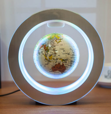 Fantastic World Map Floating Globe In Magnetic Levitation