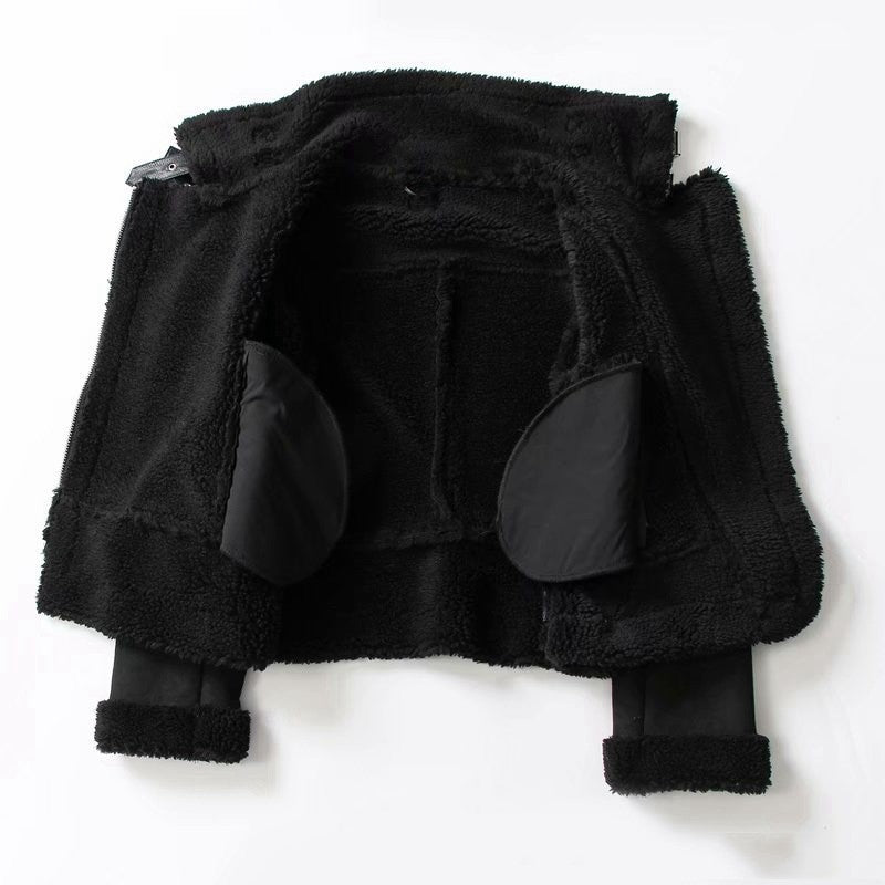 Wonderful Winter Lapel Jacket Suede For Women