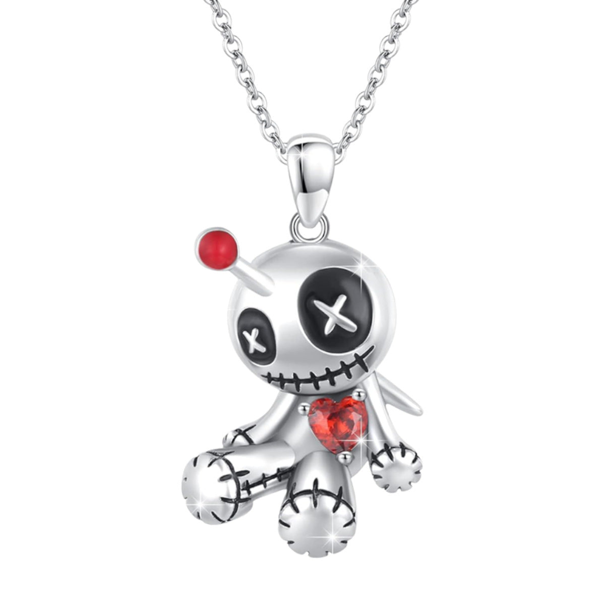 Red Heart Voodoo Doll Halloween Necklace - A Trust Market