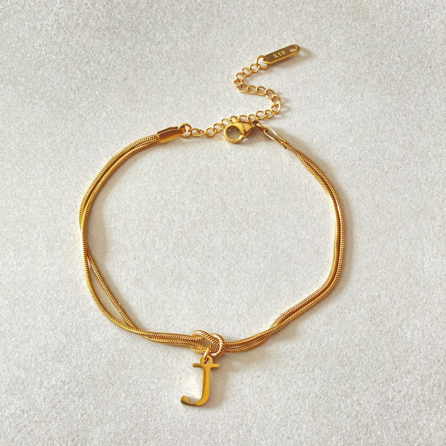 Wonderful A-Z Love Knot Bracelets For Couple