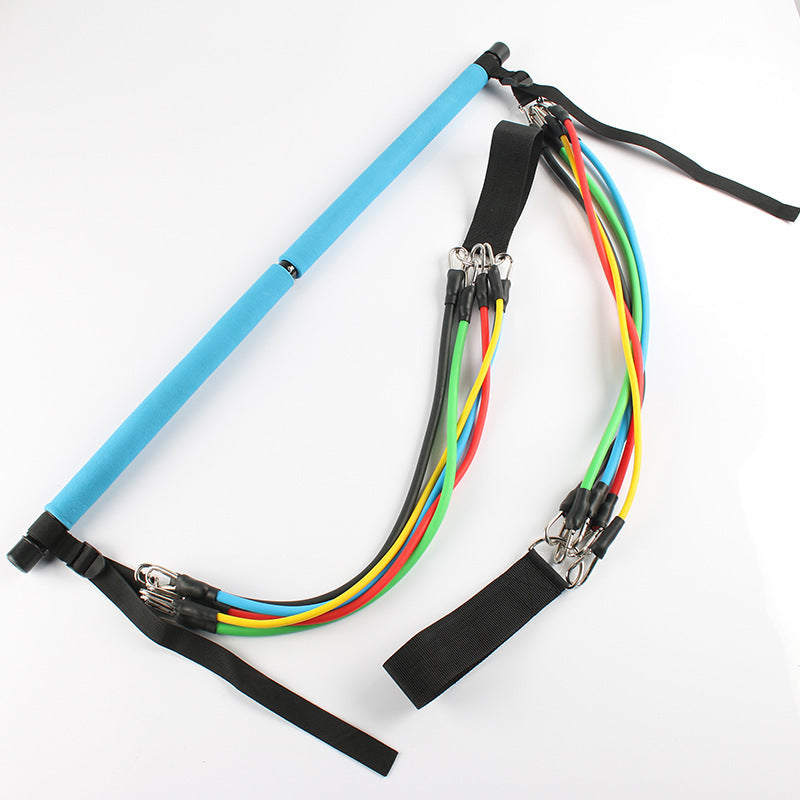 Fitness Yoga Pilates Bar Portable Gym Accessories Sport Elastic Bodybuilding Resistance Bands For Home Trainer Workout Equipment - A Trust Market