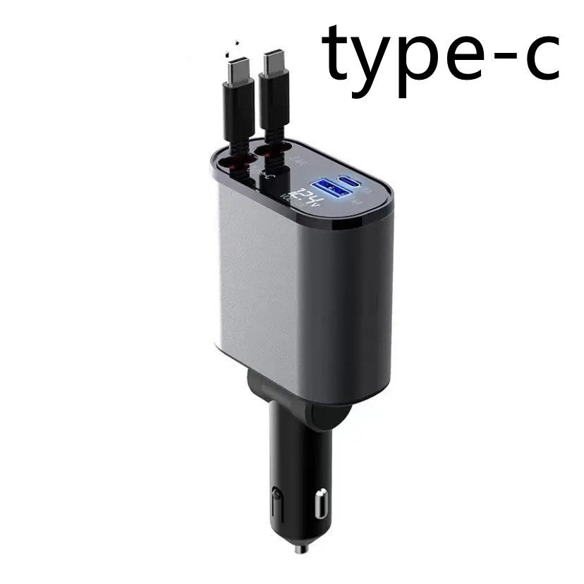 Great Super Fast Car Charger 100W With USB And TYPE-C Adapter