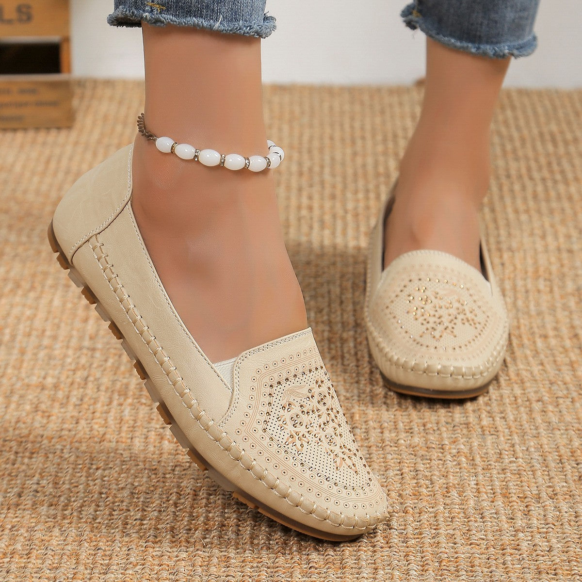 Handmade Casual Stitching Gommino Shoes for Women - A Trust Market
