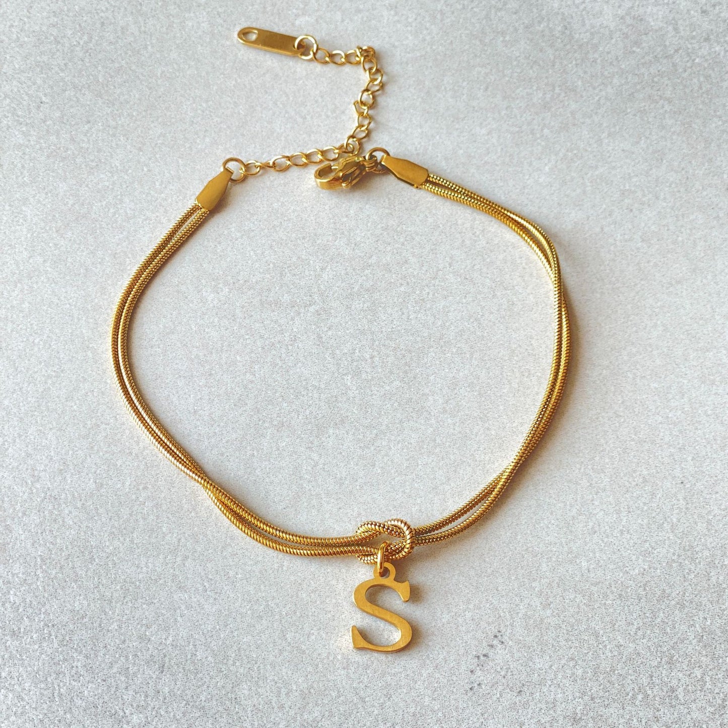 Wonderful A-Z Love Knot Bracelets For Couple