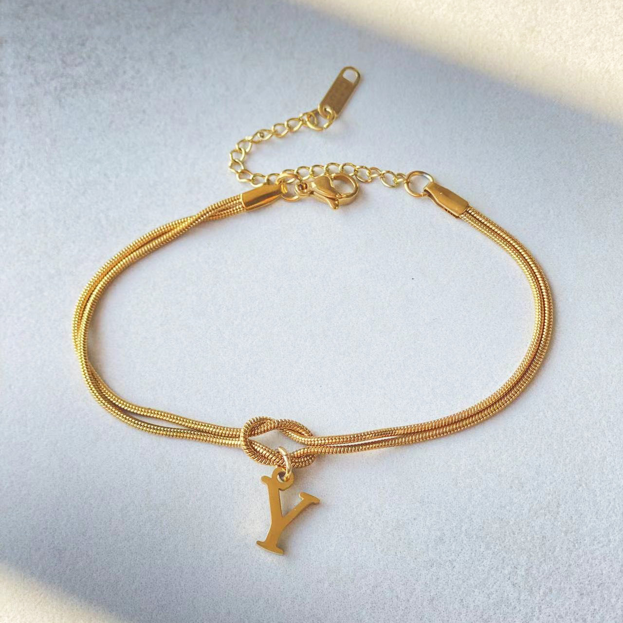 Wonderful A-Z Love Knot Bracelets For Couple