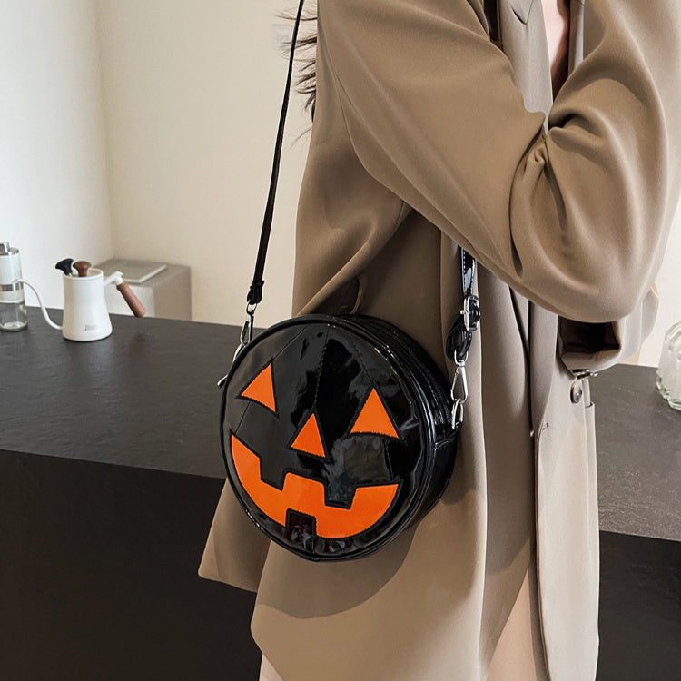 Halloween Pumpkin Small Round Bag - A Trust Market