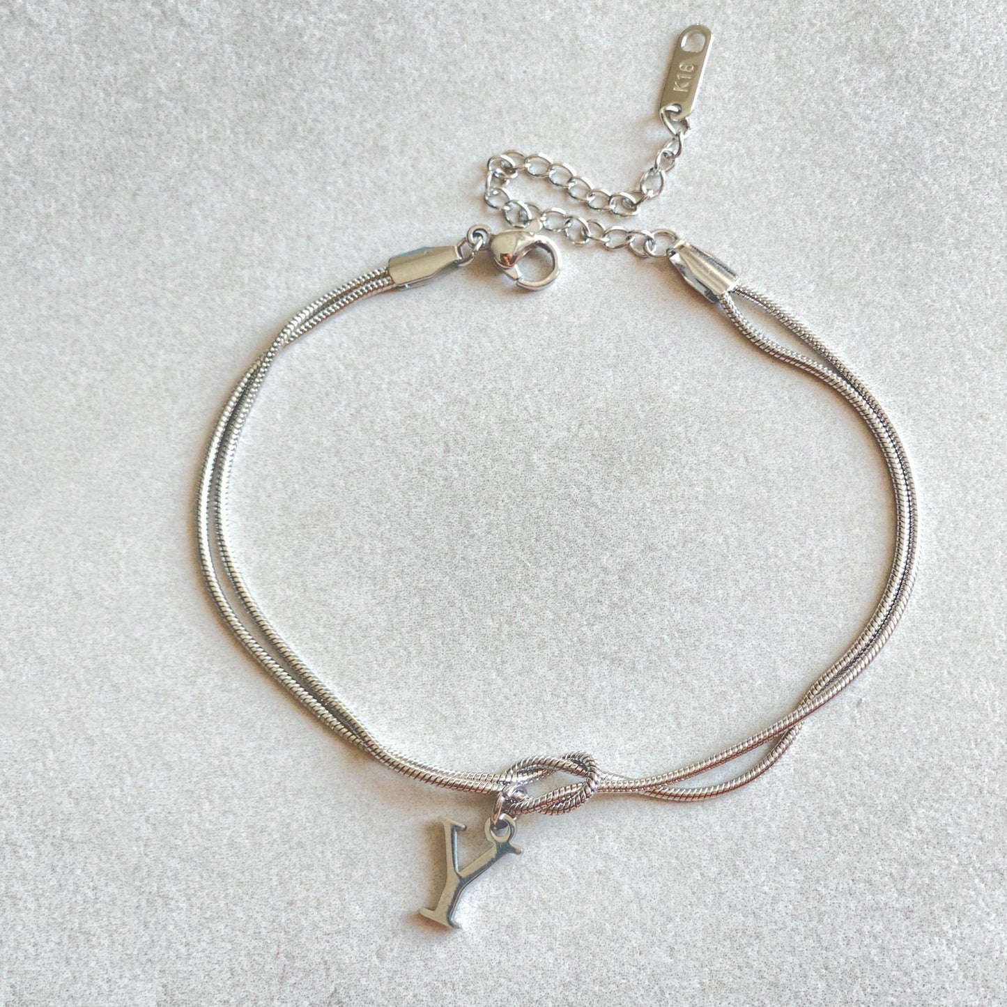 Wonderful A-Z Love Knot Bracelets For Couple