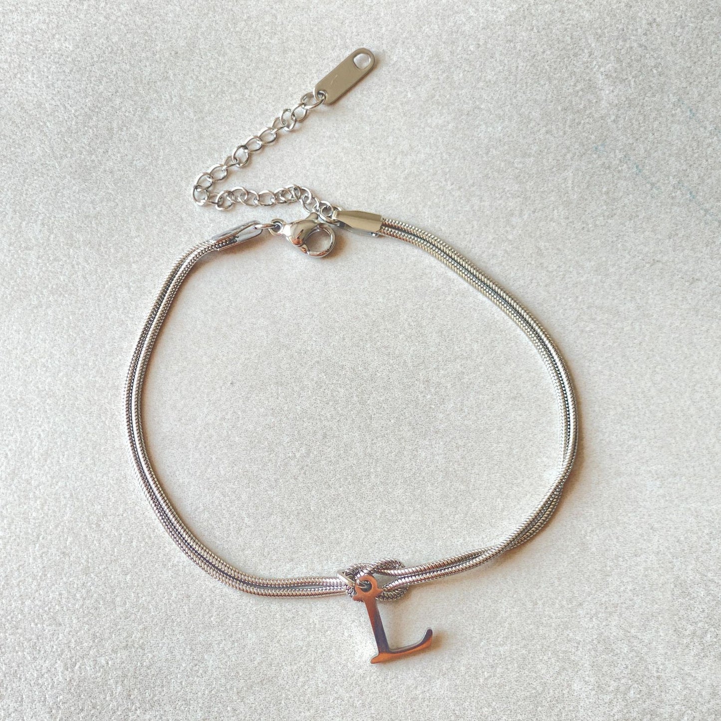 Wonderful A-Z Love Knot Bracelets For Couple