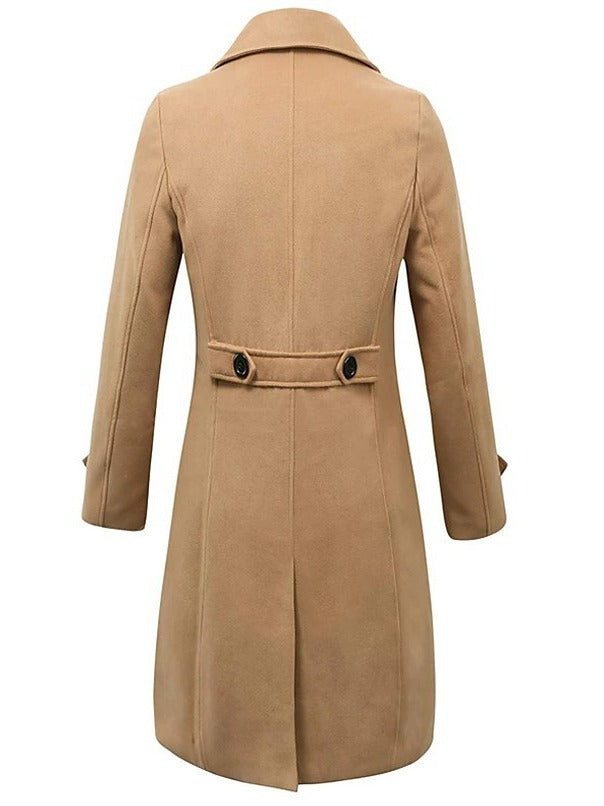 Wonderful Woolen Coat With Double Long Breasted