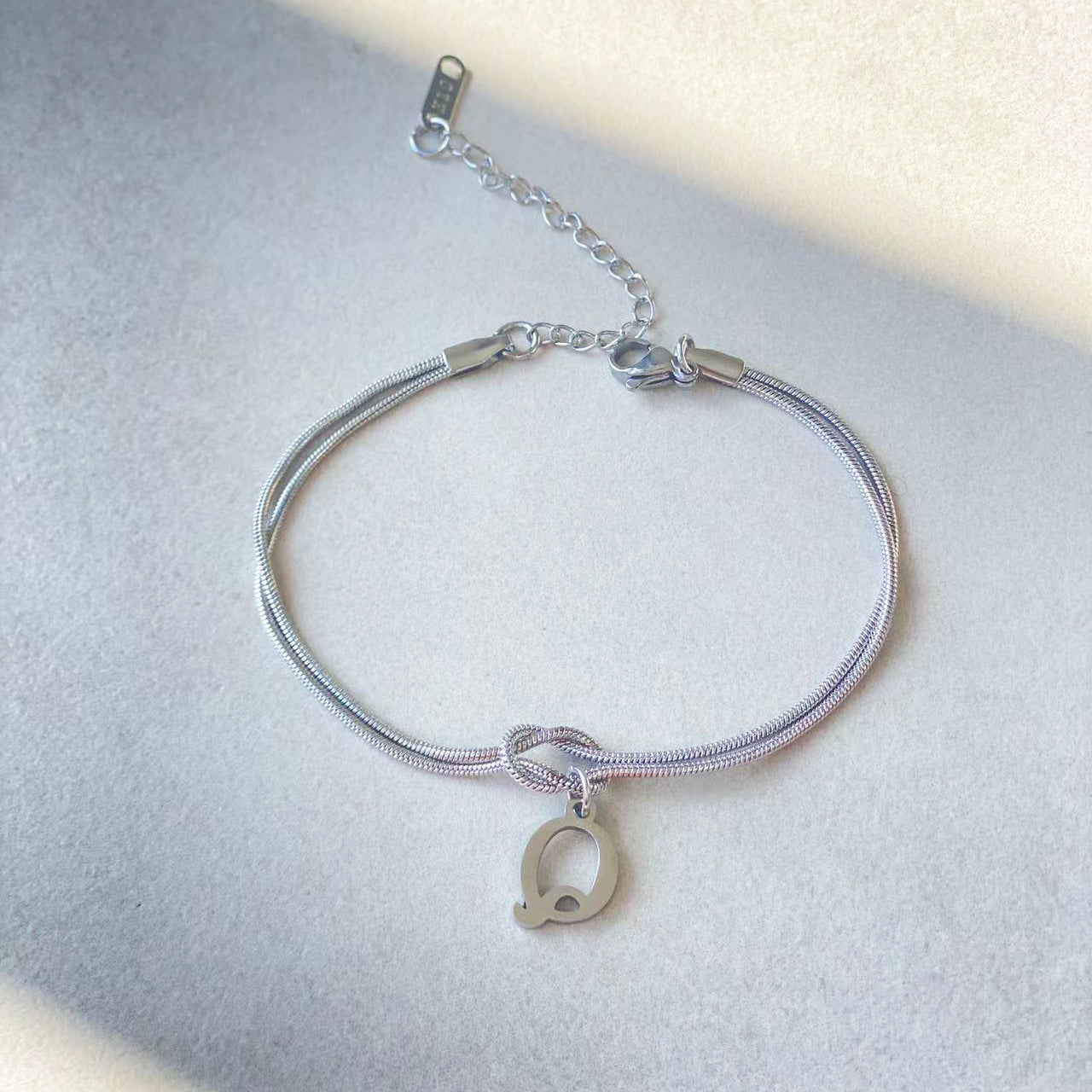 Wonderful A-Z Love Knot Bracelets For Couple