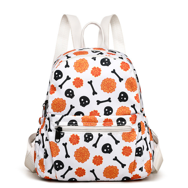 Halloween Skull Print Backpack For Women - A Trust Market