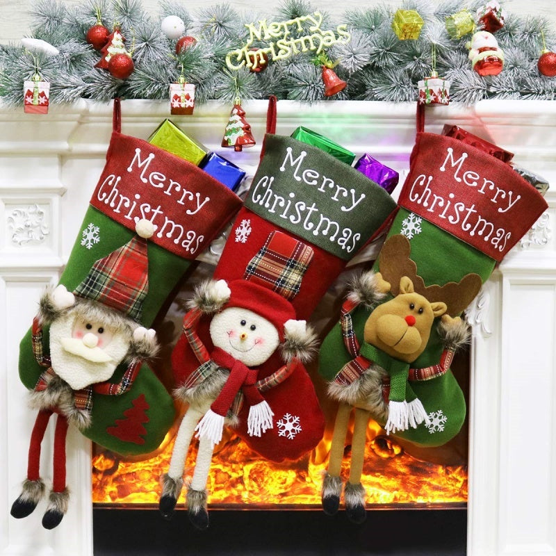 Christmas Big Sock Tree Pendant