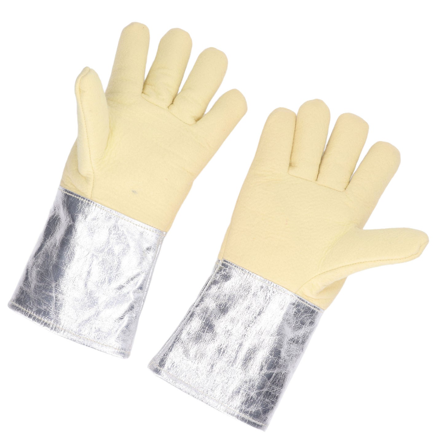 1 Pair Aluminum Foil Gloves High Temp Resistance for Fire Fighting