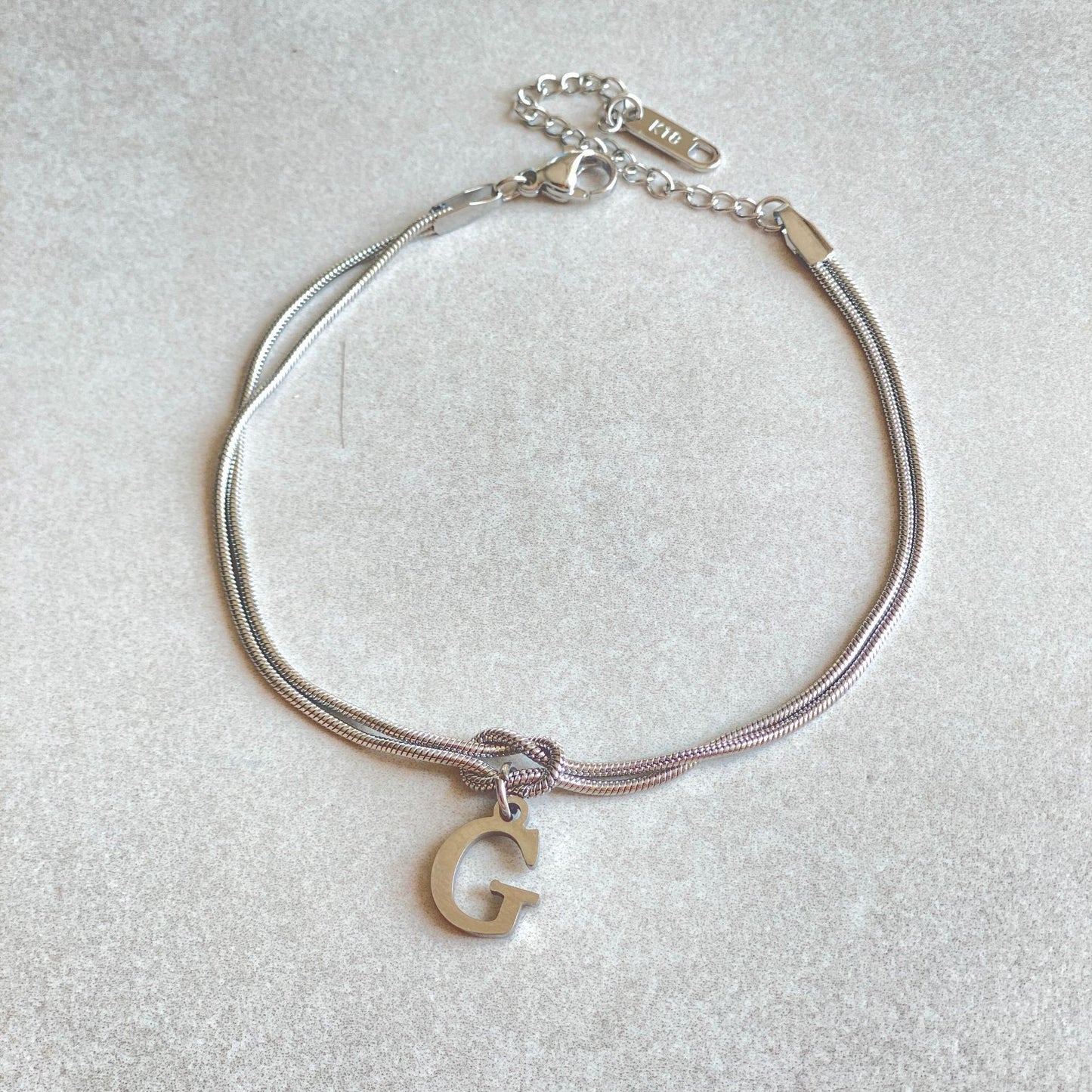 Wonderful A-Z Love Knot Bracelets For Couple