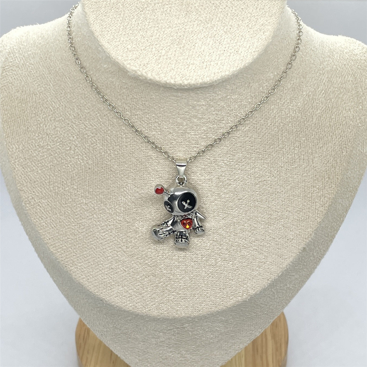 Red Heart Voodoo Doll Halloween Necklace - A Trust Market