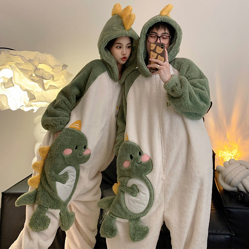 Cute Jumpsuit Homewear Couple One-piece Pajamas