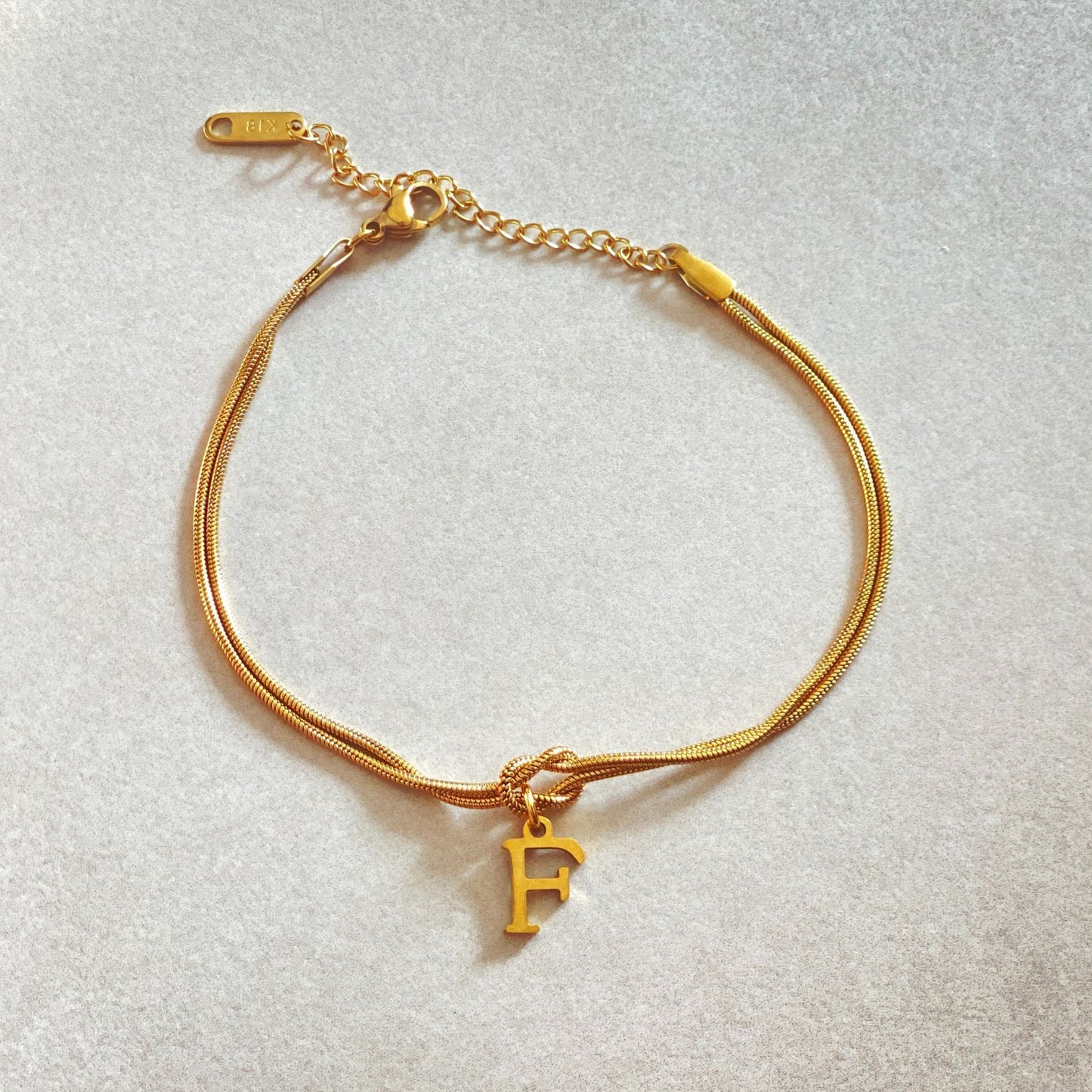 Wonderful A-Z Love Knot Bracelets For Couple
