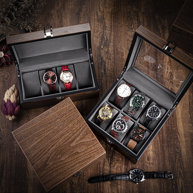 Walnut Watch Organizer Box - A Trust Market