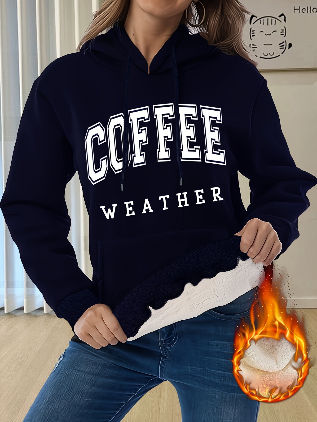 Fantastic Casual Hoodie With Sherpa Lining